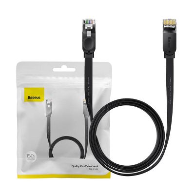Kabel UTP RJ45/RJ45 Cat5 1,5 m BASEUS plochý černý