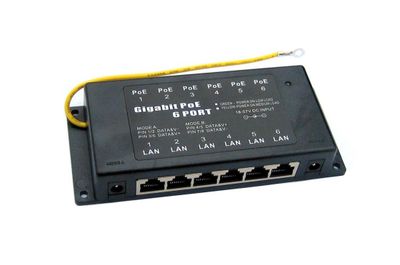 POE-PAN6-GB Gigabitový stíněný 6-portový POE panel