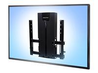 Montážní sada (nakláněcí podpěra, montážní šablona, nízkoprofilový zvedací modul, materiál pro správu kabeláže) - Technologie konstantní síly - pro Displej LCD - kluzná, pro velké zatížení - černá - velikost obrazovky: 46"-63" - montáž na stěnu