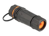 Síťový propojovací kabel - RJ-45 (F) do RJ-45 (F) - STP - CAT 6a - černá, červená
