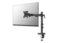 Montážní sada (alarm monitoru, svorka s průchodkou) - plný pohyb - pro obrazovka - ocel - černá - velikost obrazovky: 10"-32" - upevnitelné na stůl