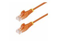 Startech 1.5m Orange Slim CAT6 Ethernet Cable, Snagless, 28AWG, LSZH - Patch kabel - RJ-45 (M) do RJ-45 (M) - 1.5 m - 3.6 mm - UTP - CAT 5/5e/6 - IEEE 802.3bt - neobsahuje halogen, provedení bez hrbolku - oranžová