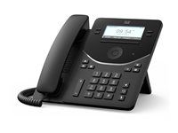Telefon VoIP - s Trusted Platform Module (TPM) 2.0 s identifikací volajícího/čekajícím hovorem - SIP, SDP, RTCP, RTP, SRTP - 4 linky - uhlíková čerň