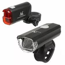 Predná led zadná cyklistická lampa sada svetiel na bicykel akumulátorová