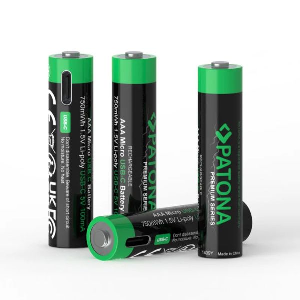 Baterie AAA (R03) nabíjecí 1,5V/500mAh PATONA PT1409 4ks