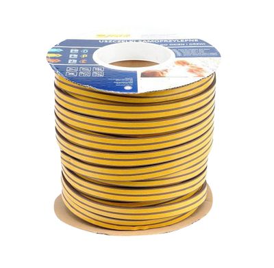 Samolepicí těsnění oken a dveří VOREL TO-76766 9x5,5mm TYP P hnědé 100m