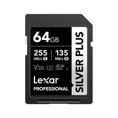Lexar 64GB Pro SILVER PLUS SDXC C10 V30 U3