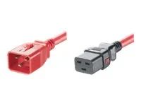 Locking Power Cord C20 to C19 1.2m Red