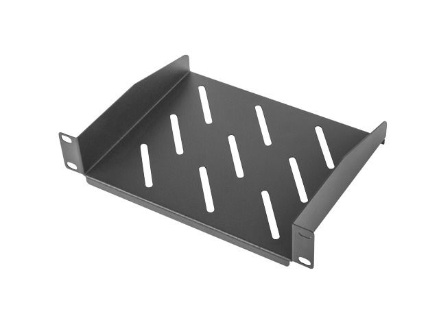 Lanberg 10" pevná police 1u/254x180mm max. nosnost do 20 kg černá