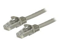 Startech 15m CAT6 Ethernet Cable, 10 Gigabit Snagless RJ45 650MHz 100W PoE Patch Cord, CAT 6 10GbE UTP Network Cable w/Strain Relief, Grey, Wiring is UL Certified/TIA - Category 6 - 24AWG (N6PATC15MGR) - Patch kabel - RJ-45 (M) do RJ-45 (M) - 15 m - UTP - CAT 6 - lisovaný, provedení bez hrbolku - šedá