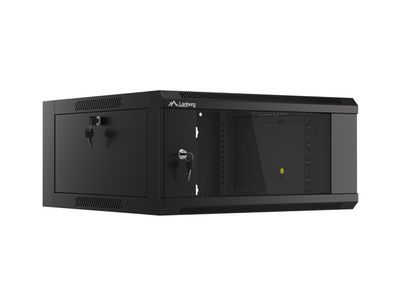 LANBERG RACKOVÁ SKŘÍŇ 19" NÁSTĚNNÁ 4U 600 RYCHLÁ MONTÁŽ (PLOCHÉ BALENÍ) ČERNÁ
