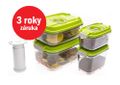 STATUS Tritan 5-dílný set vakuových dóz 157531, zelená