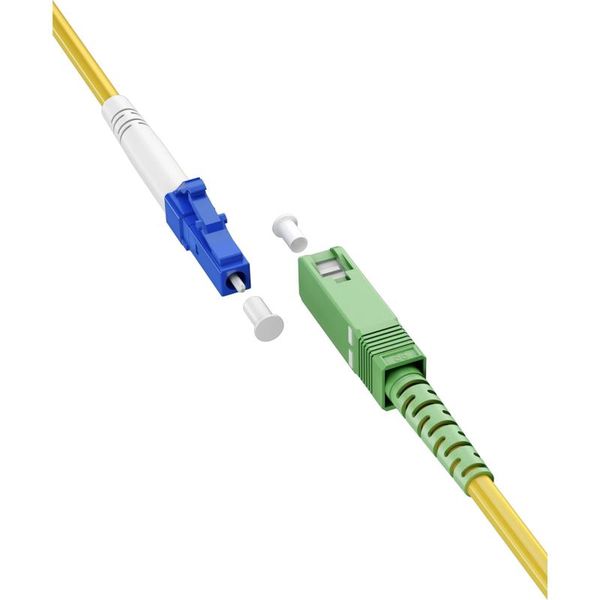 Optický kabel LC-SC/APC Simplex OS2 (9/125) 15m