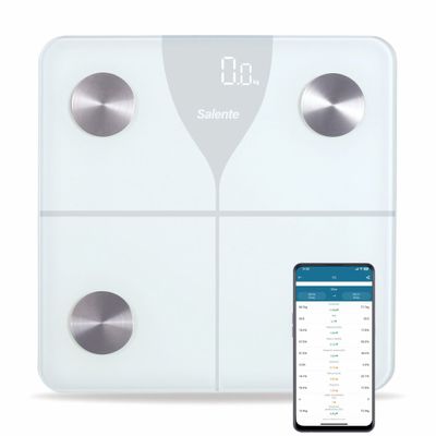 Salente SlimFit, chytrá osobní diagnostická fitness váha, Bluetooth, bílá
