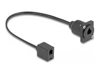 D-Type RJ10 cable jack to jack black 30