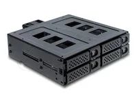 Delock 5.25" Mobile Rack for 4 x 2.5? SATA HDD / SSD - Pouzdro disku - 2.5" - cerná