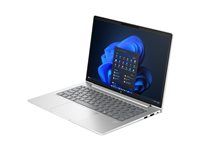 AI PC - design se závěsem 177 stupňů - Intel Core Ultra 7 - 255U / až 5.2 GHz - Win 11 Pro - Intel Graphics - 32 GB RAM - 512 GB SSD NVMe - 14" IPS 1920 x 1200 - Gigabit Ethernet - Wi-Fi 6E, Bluetooth - stříbrná - kbd: česká/slovenská - s HP 3 roky podpory hardwaru notebooku mimo pracoviště