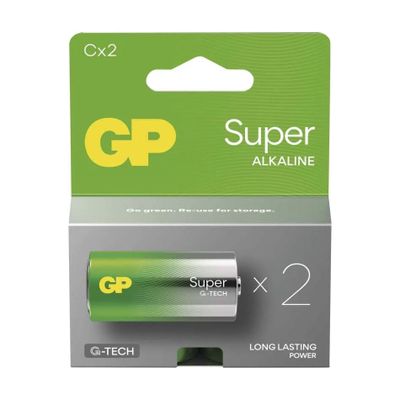 Baterie C (R14) alkalická GP Super 2ks