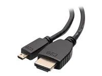 High Speed HDMI Cable - Kabel HDMI s ethernetem - 19 pin micro HDMI Type D s piny (male) do HDMI s piny (male) - 1.83 m - odstíněný - černá