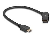 HDMI panel mount female 45° angled to HD