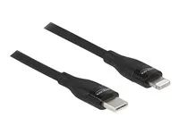 Kabel Lightning - USB-C s piny (male) do Lightning s piny (male) - 1 m - černá - podpora Power Delivery