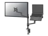 Montážní sada (svorka k montáži na stůl, průchodka na stůl, zásuvka pro notebook, alarm monitoru, VESA adaptér, rameno přihrádky na notebook) - nastavitelné rameno s plným rozsahem pohybu - pro LCD displej / notebook - ocel - černá - velikost obrazovky: 17"-27" (LCD display) / 11.6"-17.3" (notebook)