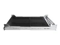 Startech 2U Vented Sliding Server Rack Shelf w/ Cable Management Arm - 27.7 to 31.6in Adjustable Mounting Depth - 50lb - 24in Deep - Police skríne - cerná - 2U - 19" - pro P/N: RK1233BKM, RK2433BKM, RK2537BKM, RK3236BKF, RK4236BKB, RK4242BK24, RK4242BK30