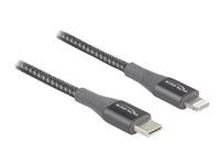 Kabel Lightning - USB-C s piny (male) do Lightning s piny (male) - 2 m - šedá