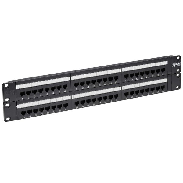 Patch panel pro montáž do racku 2U, 48x Cat6/Cat5 568B, RJ45 Ethernet