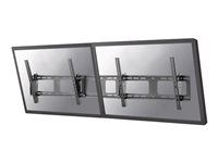 Držák - pro 2 LCD displeje - černá - velikost obrazovky: 40"-52" - montáž na stěnu