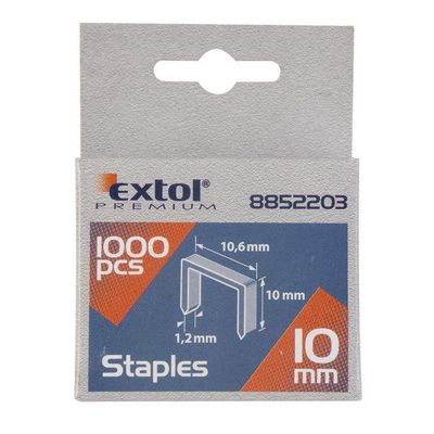 Spony 6 mm 10.6x0.52x1.2 mm EXTOL PREMIUM 8852201 1000 ks