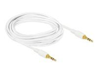 Audio kabel - mini-phone stereo 3.5 mm s piny (male) do mini-phone stereo 3.5 mm s piny (male) - 3 m - bílá