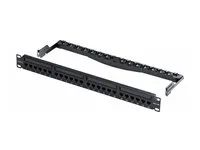 24 Port 1U Feed Through Patch Panel - C6PANELUTP241UFT