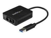 1000Base-SX SC - MM - Windows / Mac / Linux - USB 3.0 Ethernet Adapter - Network Adapter (US1GA30SXSC) - Síťový adaptér - USB 3.0 - 1000Base-SX - 850 nm - černá