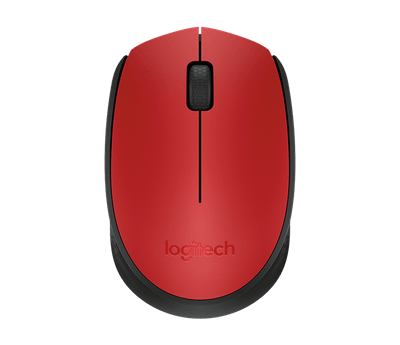 Logitech M171/Kancelářská/Optická/1 000 DPI/Bezdrátová USB/Černá-červená