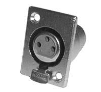 Zásuvka MIC panel kov 3PIN