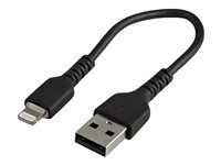 iPhone 7/8/11/11 Pro (RUSBLTMM15CMB) - Kabel Lightning - USB s piny (male) do Lightning s piny (male) - 15 cm - černá