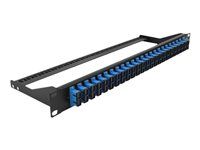 Propojovací panel - montáž do racku - SC Duplex SM X 24 - černá, modrá - 1U - 19"