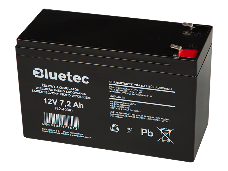 Olověná baterie 12V 7,2Ah BLUETEC 82-403