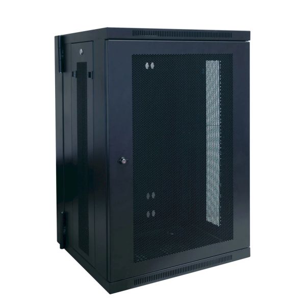 Skříň SmartRack 18U, Š=600mm, Hl=550mm, hloubka pro přepínače, montáž na stěnu