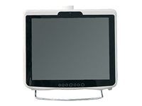 Držák - plný pohyb - pro Displej LCD - zdravotní - bílá - velikost obrazovky: 10"-24" - montáž na stěnu