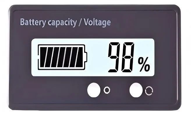 Voltmetr a indikátor kapacity baterie 12-84V Zelená