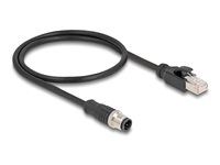 M12 Adapter Cable D-coded 4 pin male to