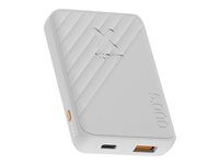 Power banka - 5000 mAh - 12 Watt - Fast Charge - 2 výstupní konektory (USB, 24 pin USB-C) - bílá