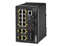 Přepínač - řízený - 8 x 10/100 + 2 x kombinace Gigabit SFP - lze montovat na konzolu DIN - repasováno