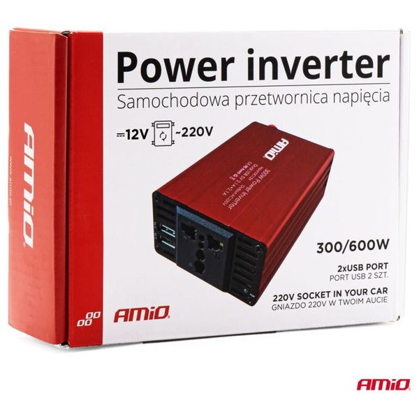 AMIO PI03, Měnič napětí, 12V/230V, 300W/600W