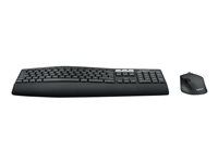 Sada klávesnice a myši - bezdrátový - Bluetooth, 2.4 GHz - AZERTY - francouzská