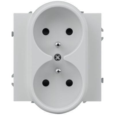 Dvojitá zásuvka DPM MOXY MOX1029W, bílá