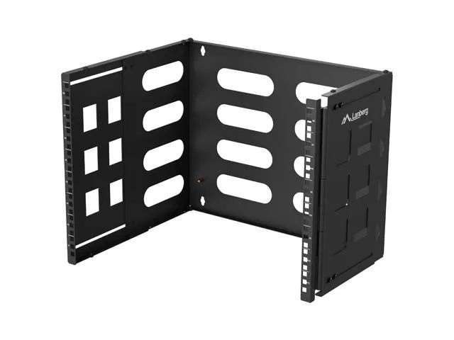 Skládací držák pro montáž na stěnu 19" 8U 497x400/240 černý lanberg