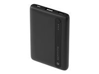 dbramante1928 re-charge - Power banka - 5000 mAh - 2 výstupní konektory (USB-C, USB) - na kabelu: USB-C - cerná